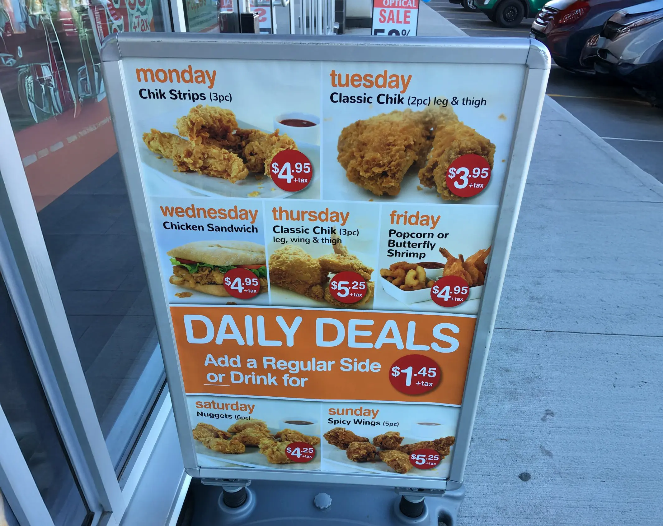 outdoor promotional a-frame wind sign