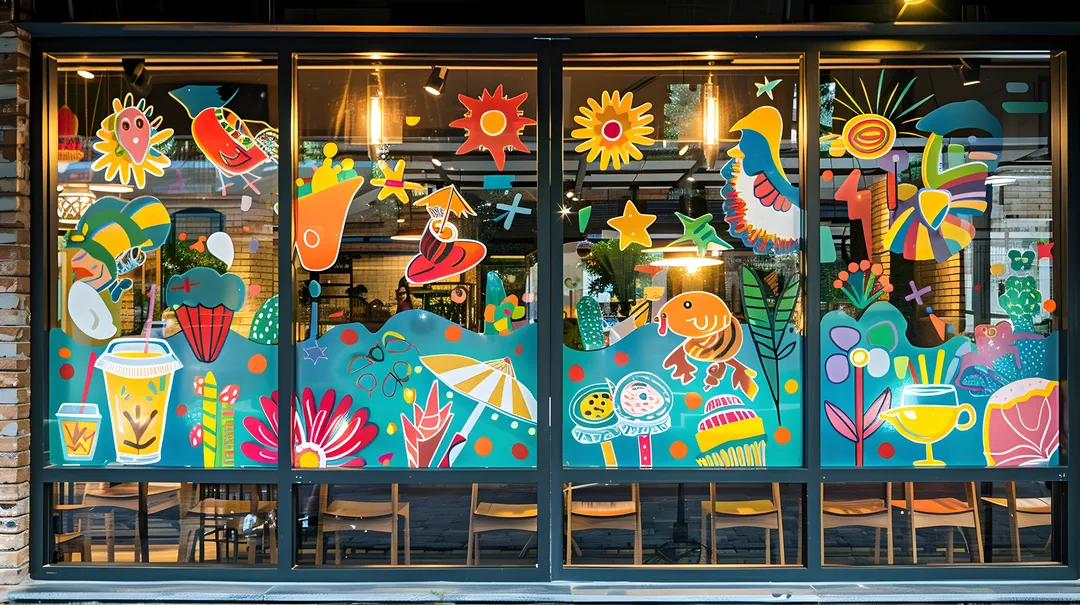 Custom window vinyl signs